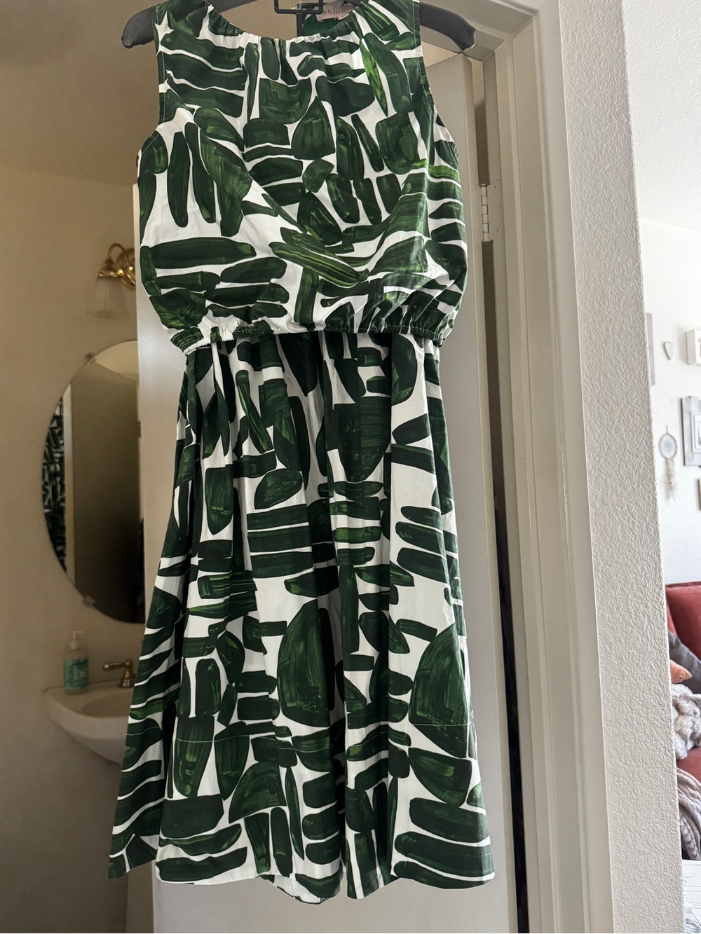 PHILOSOPHY Republic Women's Green Printed Midi Skirt size SMALL - Picture 2 of 8